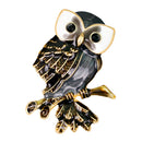 Fashion Women Alloy Enamel Exquisite Cute Owl Animal Brooch Pin Jewelry Gift