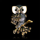 Fashion Women Alloy Enamel Exquisite Cute Owl Animal Brooch Pin Jewelry Gift