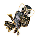 Fashion Women Alloy Enamel Exquisite Cute Owl Animal Brooch Pin Jewelry Gift