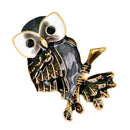 Fashion Women Alloy Enamel Exquisite Cute Owl Animal Brooch Pin Jewelry Gift