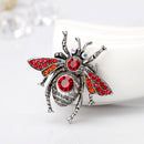 Cute Rhinestone Red Bee Animal Brooches Pins Women Kids Jewelry Decor Gift