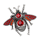 Cute Rhinestone Red Bee Animal Brooches Pins Women Kids Jewelry Decor Gift