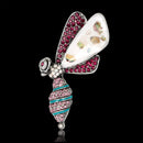 Antique Pink Crystal Bee Brooch Pin Retro Cute Pins Animal Insect Brooches Jewelry