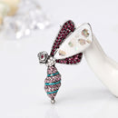 Antique Pink Crystal Bee Brooch Pin Retro Cute Pins Animal Insect Brooches Jewelry