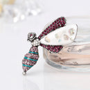 Antique Pink Crystal Bee Brooch Pin Retro Cute Pins Animal Insect Brooches Jewelry
