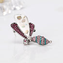 Antique Pink Crystal Bee Brooch Pin Retro Cute Pins Animal Insect Brooches Jewelry