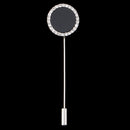 Retro Rhinestone Black Disc Lapel Pin Brooch Pin Jewelry for Men