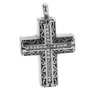 Crystal Cross Memorial Keepsake Jewelry Religious Prayer Cross Urn Pendant