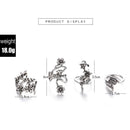 4Pcs Vintage Hollow Boho Knuckle Ring Flower Finger Jewelry Set for Women