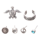 6 Pcs Women Vintage Punk Stud Earrings Set Fancy Girl Bohemian Ear Studs Set