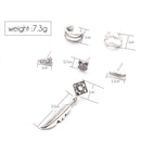 Vintage Style Antique Silver Leaf Earring Buddha Owl Feather Stud Clips Set for Women and Girls