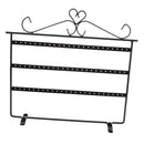 Vintage Black 3 Tiers Metal Earrings Display Stand Jewelry Holder Organizer