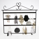 Vintage Black 3 Tiers Metal Earrings Display Stand Jewelry Holder Organizer