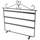 Vintage Black 3 Tiers Metal Earrings Display Stand Jewelry Holder Organizer