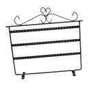 Vintage Black 3 Tiers Metal Earrings Display Stand Jewelry Holder Organizer