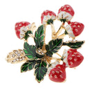 Fahsion Women's Enamel Strawberry Brooch Pin Scarf Pin Collar Pin