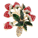 Fahsion Women's Enamel Strawberry Brooch Pin Scarf Pin Collar Pin
