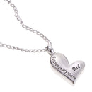 Forever in my heart Dad Urn Leaning Heart Pendant Ash Cremation Necklace