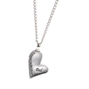 Forever in my heart Dad Urn Leaning Heart Pendant Ash Cremation Necklace