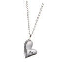 Forever in my heart Dad Urn Leaning Heart Pendant Ash Cremation Necklace