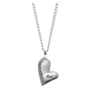 Forever in my heart Dad Urn Leaning Heart Pendant Ash Cremation Necklace