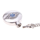 Cremation Urn Necklace for Ash Evil Eye Crystal Necklace Memorial Jewelry