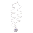 Cremation Urn Necklace for Ash Evil Eye Crystal Necklace Memorial Jewelry