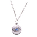 Cremation Urn Necklace for Ash Evil Eye Crystal Necklace Memorial Jewelry