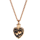 Love Heart Flower Urn Pendant for Ashes Cremation Chain Necklace Memorial