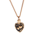 Love Heart Flower Urn Pendant for Ashes Cremation Chain Necklace Memorial