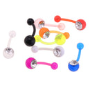 9 Pieces Acrylic Ball Belly Button Ring Navel Bar Piercing Jewelry Bikini Decor