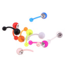 9 Pieces Acrylic Ball Belly Button Ring Navel Bar Piercing Jewelry Bikini Decor