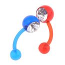 9 Pieces Acrylic Ball Belly Button Ring Navel Bar Piercing Jewelry Bikini Decor