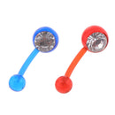 9 Pieces Acrylic Ball Belly Button Ring Navel Bar Piercing Jewelry Bikini Decor