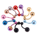 12 Pcs Body Jewelry Petite Belly Button Navel Ring 14g Stainless Steel Curved Barbells