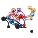 12 Pcs Body Jewelry Petite Belly Button Navel Ring 14g Stainless Steel Curved Barbells