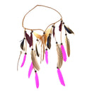 Bohemian Velvet Braided Band Feathers Gypsy Headband Hair Festival Jewelry Indian Women