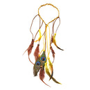 Hippie Feather Headband Boho Headdress Feather Rope Crown Elastic Gypsy Festival Headband for Women and Girls Indian Hair Accessories-Multi-color