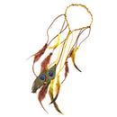Hippie Feather Headband Boho Headdress Feather Rope Crown Elastic Gypsy Festival Headband for Women and Girls Indian Hair Accessories-Multi-color