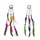Hippie Feather Headband Boho Headdress Feather Rope Crown Elastic Gypsy Festival Headband for Women and Girls Indian Hair Accessories-Multi-color