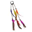 Hippie Feather Headband Boho Headdress Feather Rope Crown Elastic Gypsy Festival Headband for Women and Girls Indian Hair Accessories-Multi-color