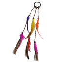 Hippie Feather Headband Boho Headdress Feather Rope Crown Elastic Gypsy Festival Headband for Women and Girls Indian Hair Accessories-Multi-color