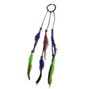 Hippie Feather Headband Boho Headdress Feather Rope Crown Elastic Gypsy Festival Headband for Women and Girls Indian Hair Accessories-Multi-color