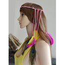 Hippie Feather Headband Boho Headdress Feather Rope Crown Elastic Gypsy Festival Headband for Women and Girls Indian Hair Accessories-Multi-color