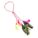 Hippie Feather Headband Boho Headdress Feather Rope Crown Elastic Gypsy Festival Headband for Women and Girls Indian Hair Accessories-Multi-color