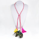 Hippie Feather Headband Boho Headdress Feather Rope Crown Elastic Gypsy Festival Headband for Women and Girls Indian Hair Accessories-Multi-color