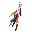 Hippie Feather Headband Boho Headdress Feather Rope Crown Elastic Gypsy Festival Headband for Women and Girls Indian Hair Accessories-Multi-color