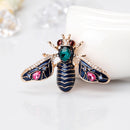 Fashion Enamel Bug Brooch Insect Rhinestone Lapel Pins Boutonniere Jewellery