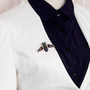 Fashion Enamel Bug Brooch Insect Rhinestone Lapel Pins Boutonniere Jewellery