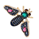 Fashion Enamel Bug Brooch Insect Rhinestone Lapel Pins Boutonniere Jewellery